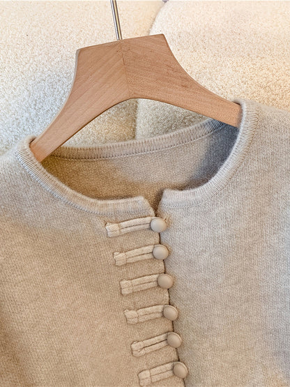 Ensemble Deux Pièces avec Cardigan à Manches Longues et Jupe Mi-Longue Taille Élastique pour Femme | Idéal pour Automne et Hiver