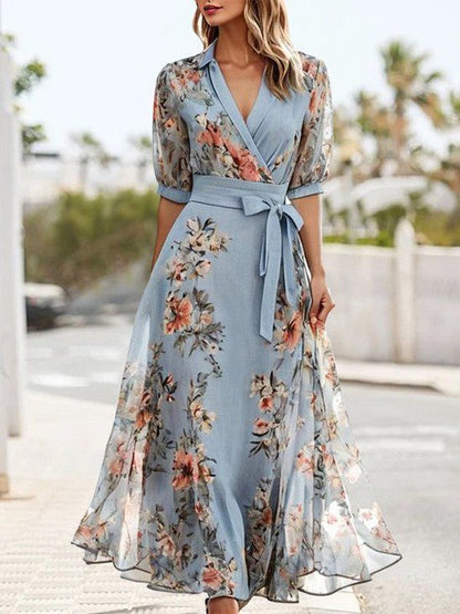 Robe Midi à Encolure en V avec Coupe Fluide pour Femme | Idéale pour Usage Quotidien et Événements