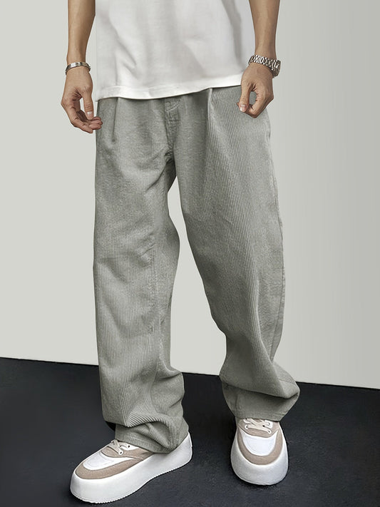 Pantalon Droite Taille Moyenne Avec Cordon Pour Adultes | Idéal Pour Usage Décontracté