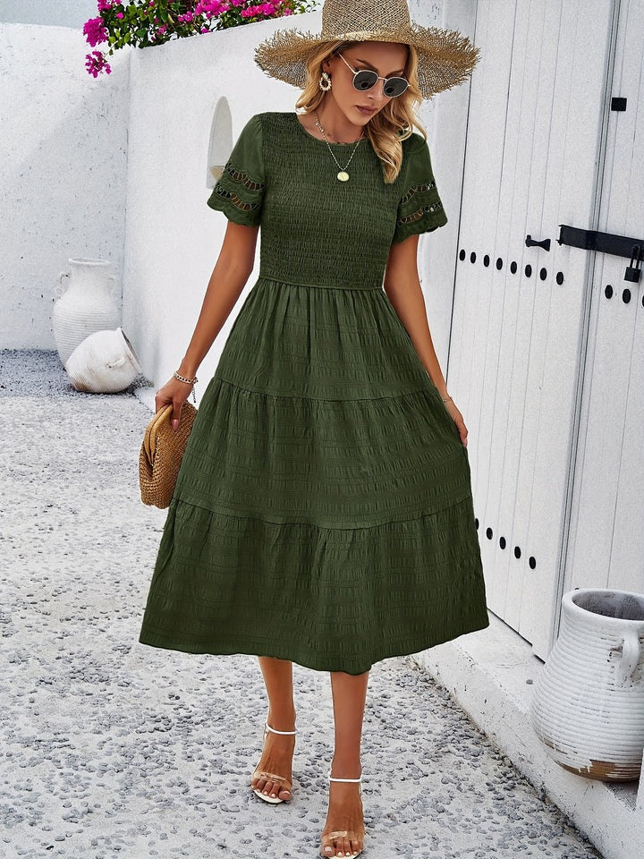 Robe Longue avec Détail en Dentelle pour Femme | Idéale pour les Soirées ou Occasions Spéciales