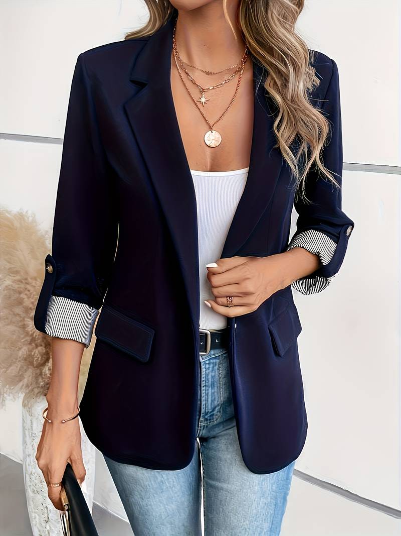 Blazer Structuré À Double Boutonnage Pour Femmes | Idéal Pour Travail Et Usage Quotidien