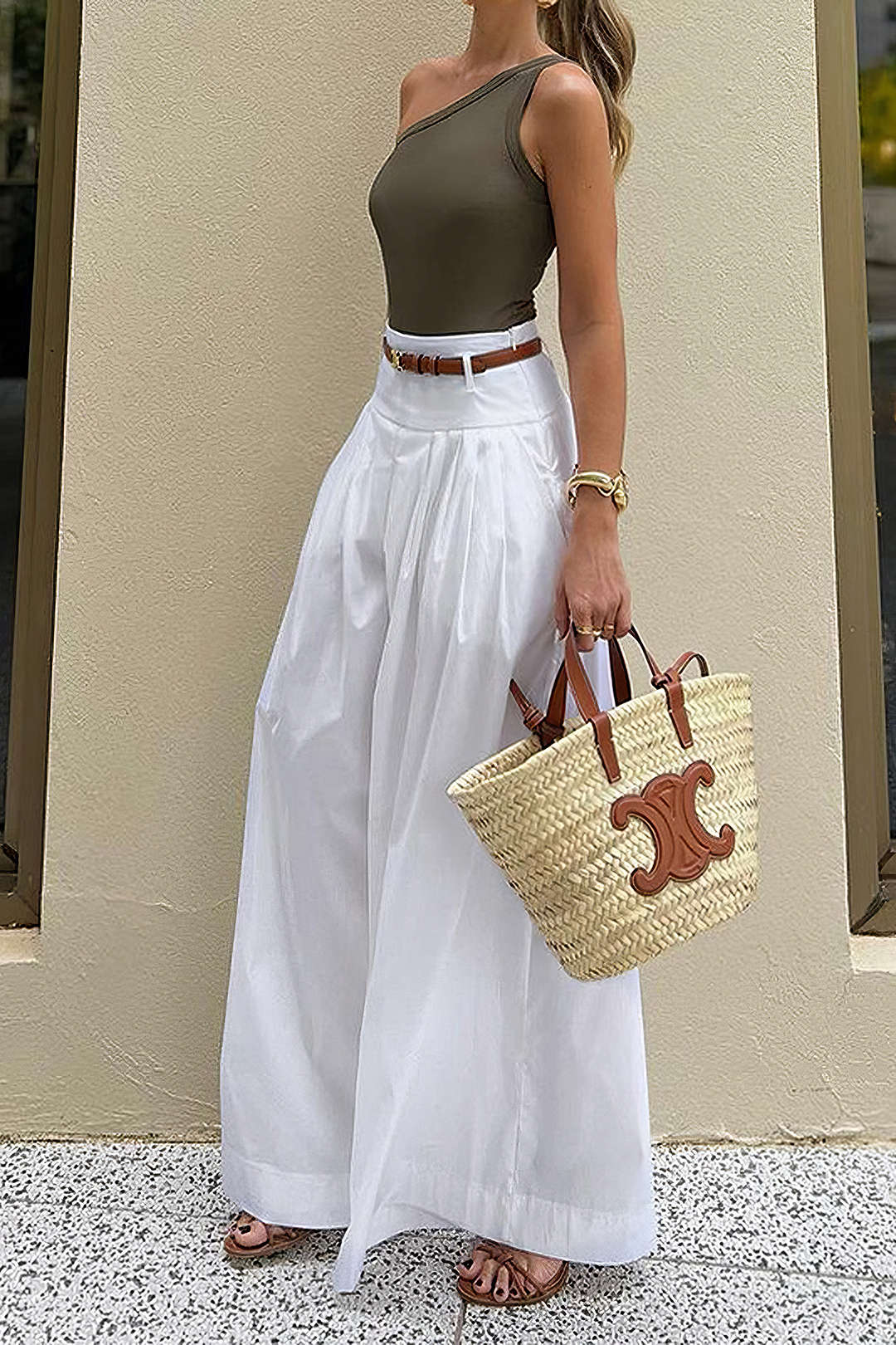 Pantalon Palazzo à Taille Haute pour Femme | Idéal pour les Tenues d’Été et de Soirée