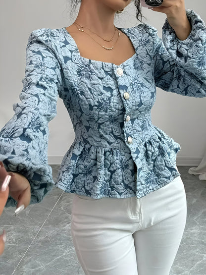 Blouse À Encolure Cœur Avec Manches Longues Pour Femme | Idéale Pour Le Quotidien