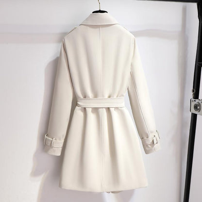 Trench-coat Avec Ceinture À La Taille Et Col À Revers Pour Femme | Idéal Pour Usage Quotidien Et Occasions Formelles
