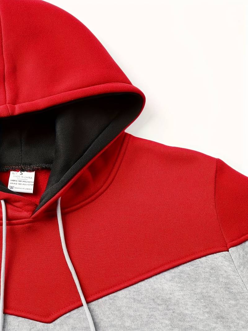 Sweat à capuche colorblock manches longues pour hommes