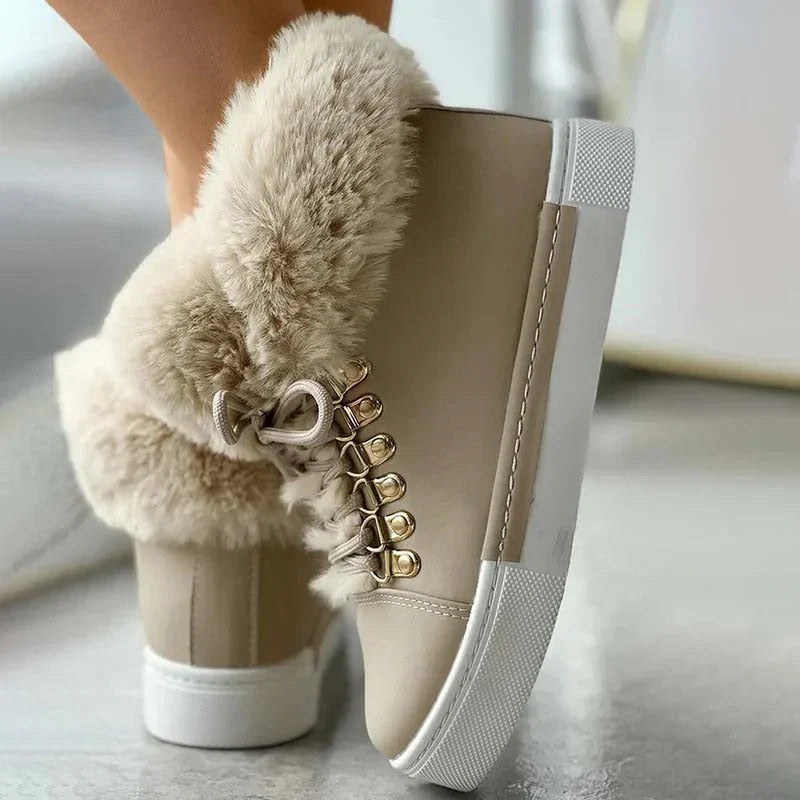 Bottines Fourrées à Coupe Montante pour Femmes | Idéal pour la Saison Froide