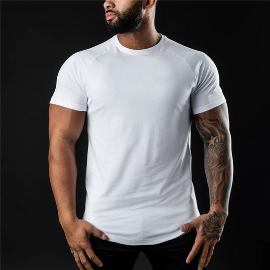 T-shirt à Col Rond Uni à Manches Courtes pour Homme | Idéal pour les Journées Chaudes