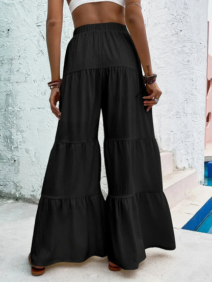 Pantalon Large à Ourlet à Volants pour Femme | Idéal pour le Quotidien et les Sorties