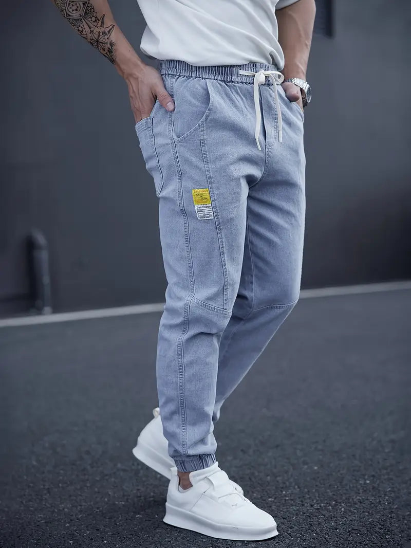 Pantalon À La Cheville Avec Taille Élastique Et Poches Multiples Pour Hommes | Idéal Pour Les Tenues Quotidiennes