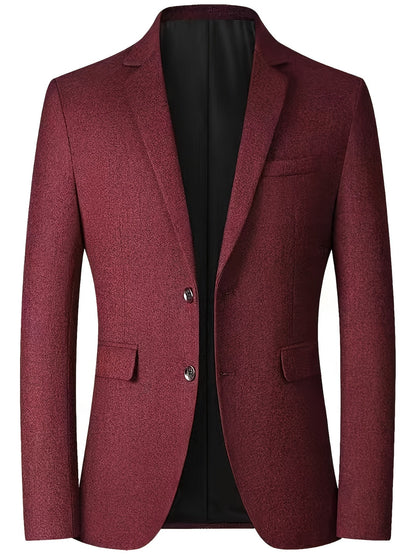 Blazer Slim-Fit avec Fermeture à Deux Boutons pour Homme | Idéal pour les Occasions Professionnelles et Formelles