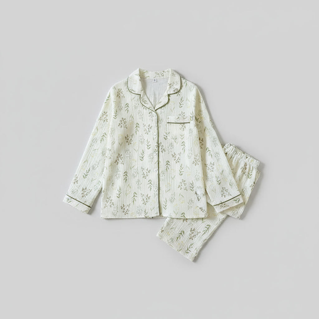 Ensemble Pyjama avec Fermeture à Boutons pour Adulte | Idéal pour la Maison et le Sommeil