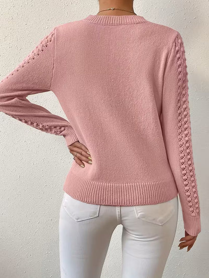 Pull à Manches Longues avec Détails en Dentelle pour Femme | Idéal pour un Usage Quotidien