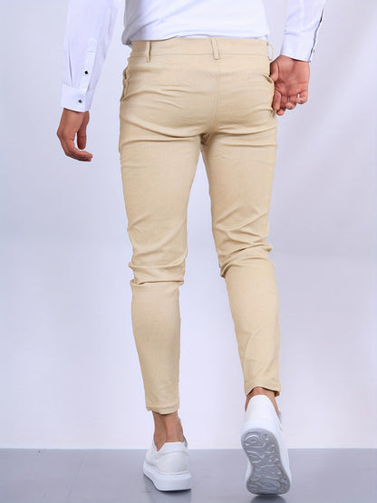 Pantalon Chino À Coupe Ajustée pour Homme | Idéal pour Le Travail Et Les Occasions Décontractées