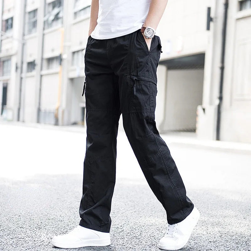 Pantalon Droit Avec Poches Fonctionnelles Pour Homme | Idéal Pour Le Quotidien Et Les Activités Décontractées