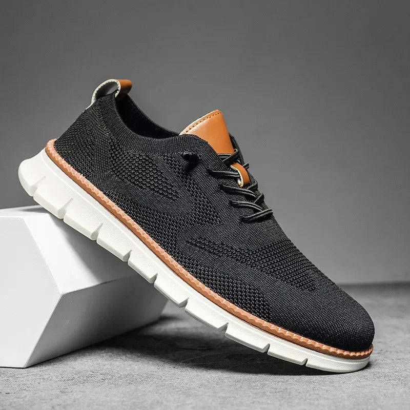 Chaussures à lacets avec tige tricotée pour hommes | Idéal pour les sorties décontractées