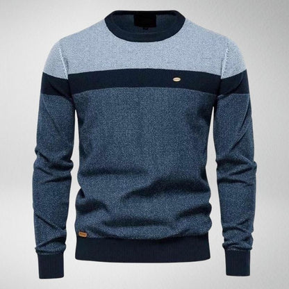 Pull En Maille À Motif Colour Block Avec Coupe Décontractée Pour Homme | Idéal Pour Le Quotidien Et Le Bureau