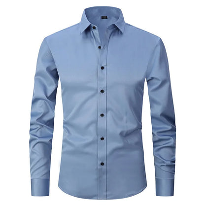 Chemise Homme Slim-Fit | Sans Repassage | Tissu Extensible Confort