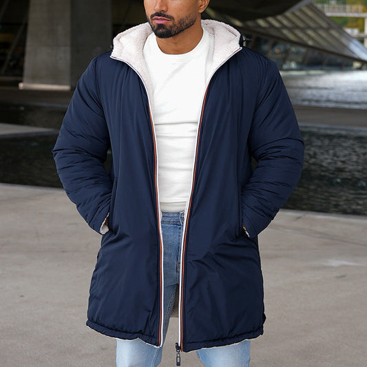 Veste Réversible avec  Fermeture Zippée pour Homme | Idéale pour La Saison Froide