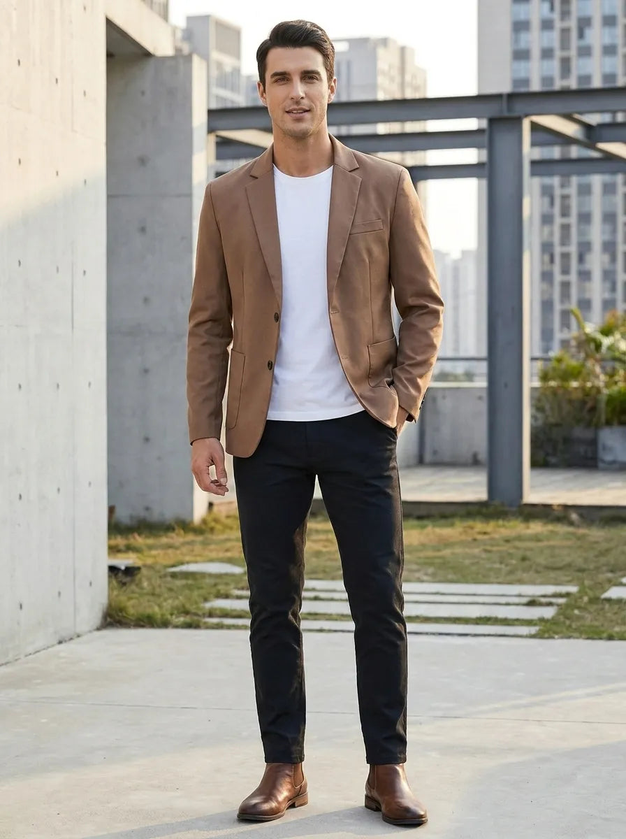Blazer à deux boutons pour hommes
