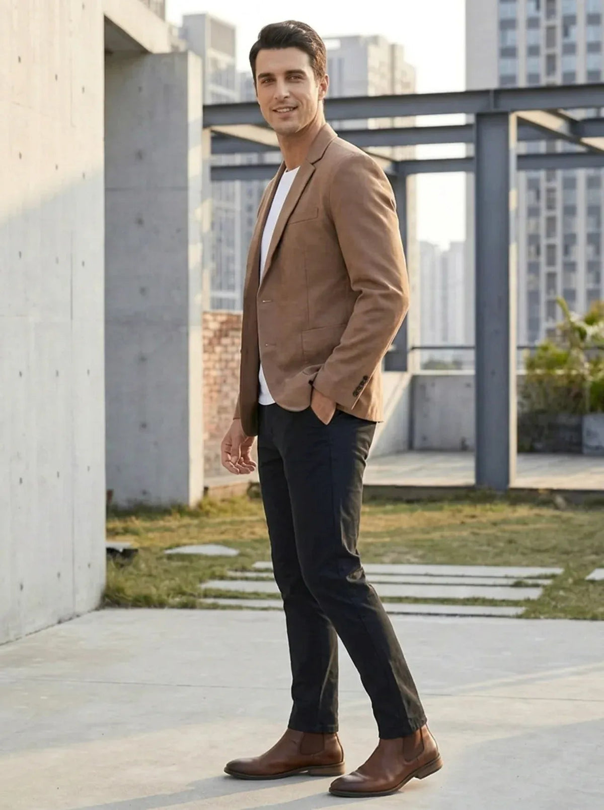 Blazer à deux boutons pour hommes