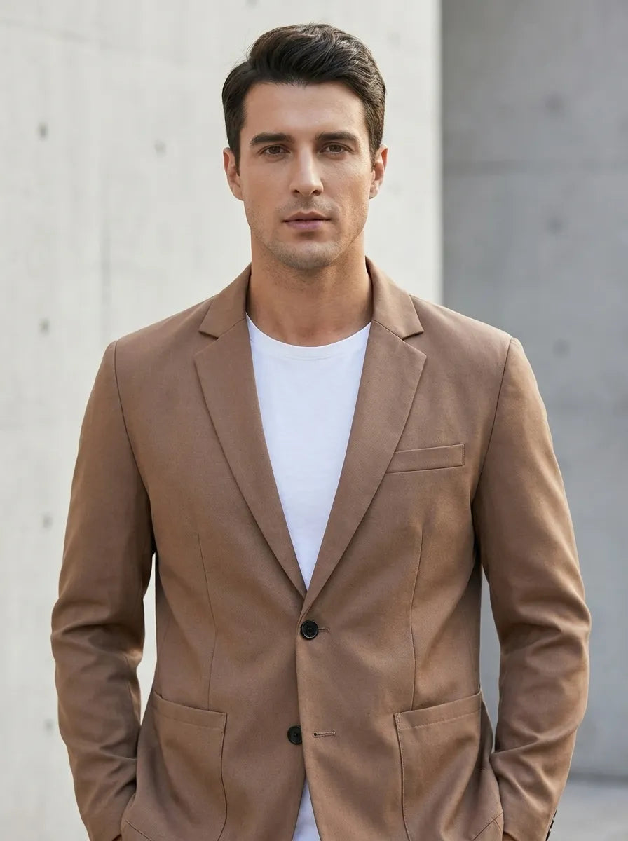 Blazer à deux boutons pour hommes