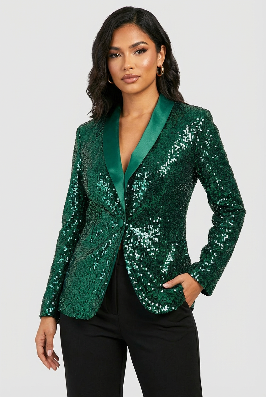 Blazer à sequins pour femmes