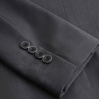 Blazer boutonné à revers cranté pour hommes