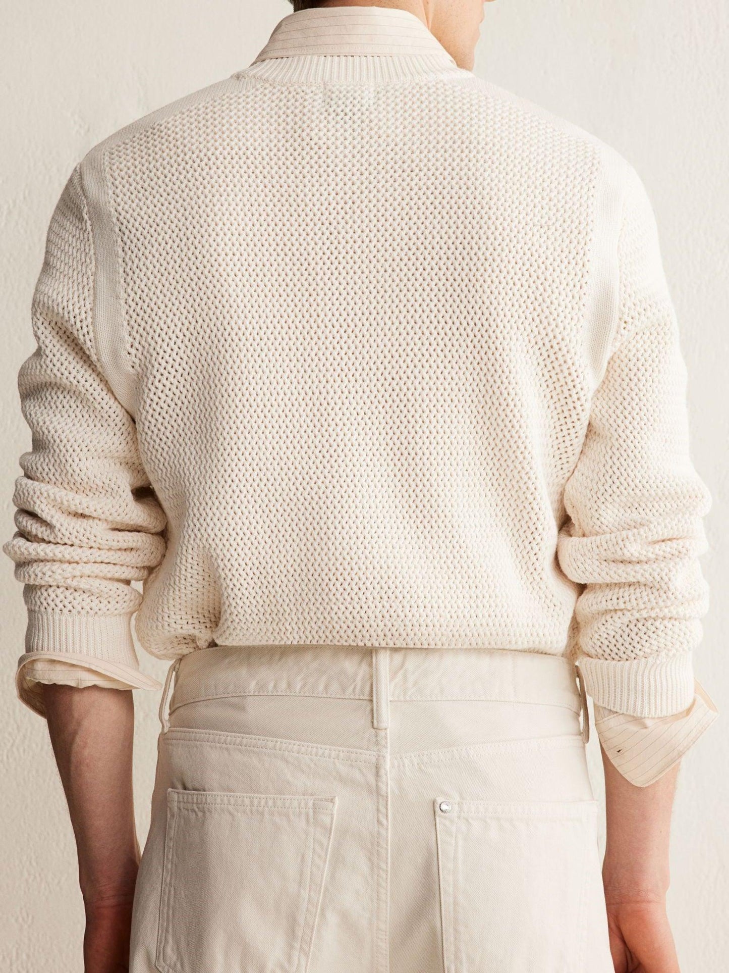 Pull pour Homme avec Col Rond et Motif Structuré | Idéal pour Toute l’Année