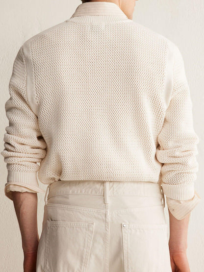 Pull pour Homme avec Col Rond et Motif Structuré | Idéal pour Toute l’Année