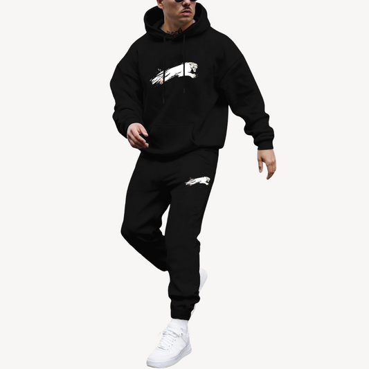 Ensemble Hoodie Graphique Et Jogging pour Homme avec Taille Ajustable | Idéal pour Les Loisirs Et Le Quotidien