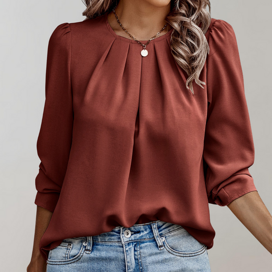 Blouse à manches bouffantes pour femmes