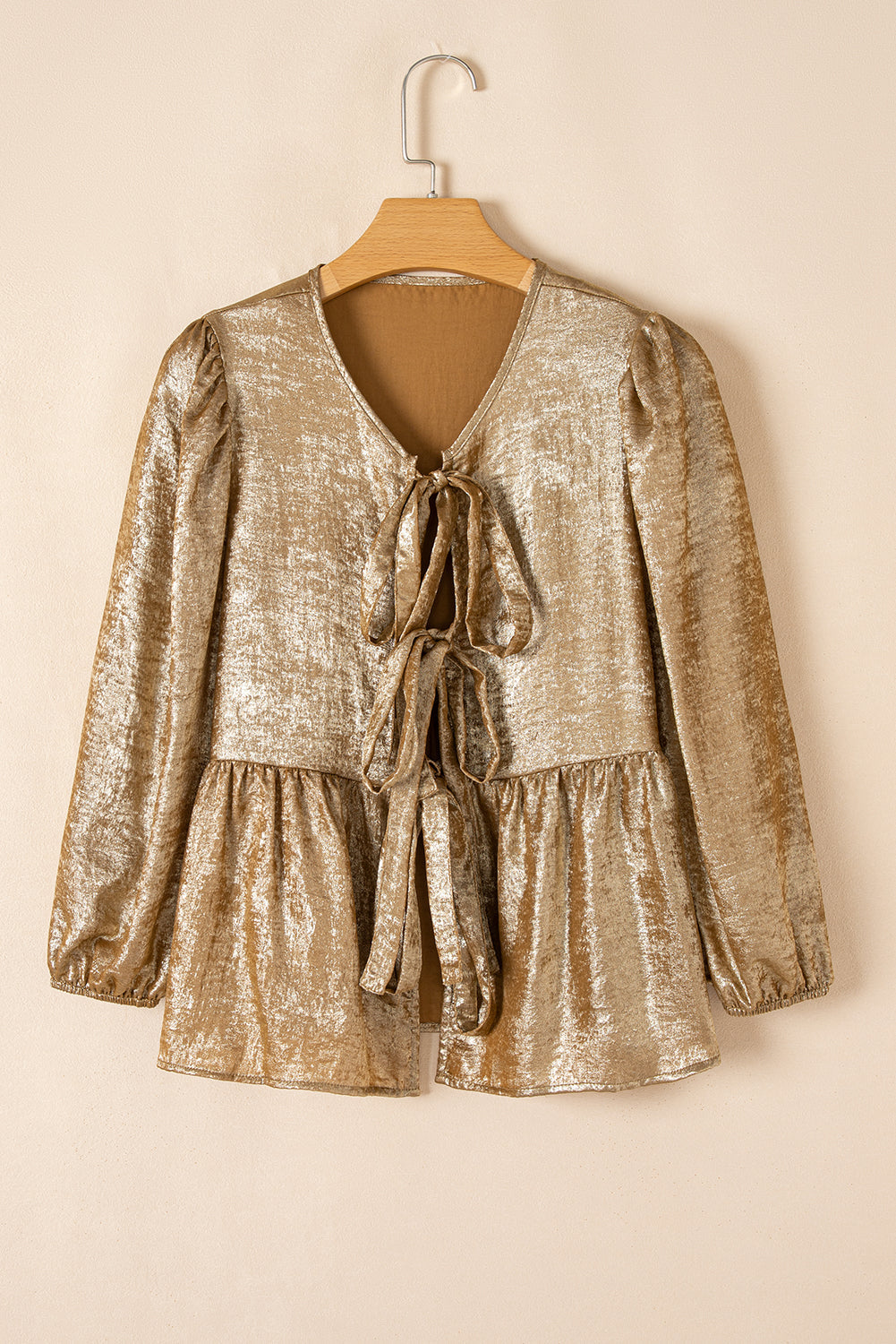 Blouse à nœuds devant pour femmes