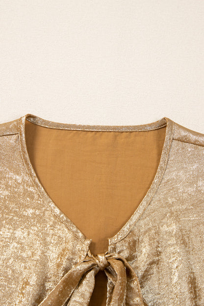 Blouse à nœuds devant pour femmes