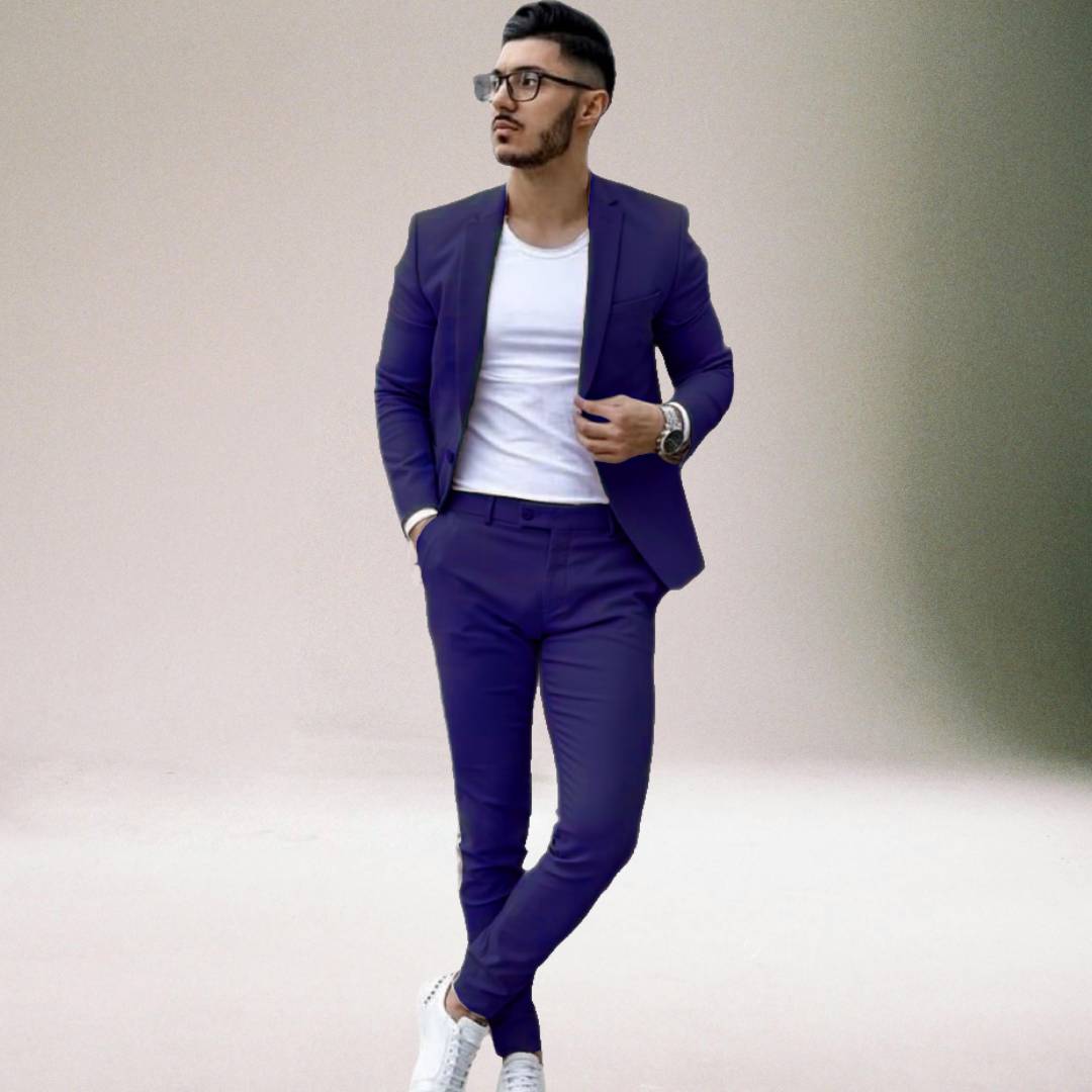 Ensemble Homme Slim Fit avec Blazer et Pantalon | Pour Occasions Formelles et Décontractées