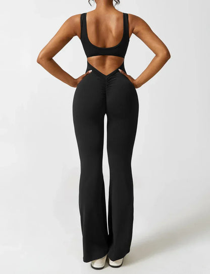Combinaison Sans Manches à Pantalon Évasé pour Femme | Idéale pour Sport ou Loisirs