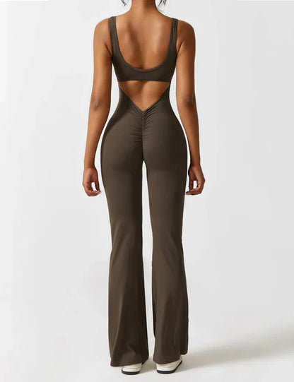 Combinaison Sans Manches à Pantalon Évasé pour Femme | Idéale pour Sport ou Loisirs