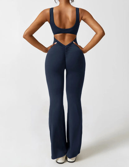 Combinaison Sans Manches à Pantalon Évasé pour Femme | Idéale pour Sport ou Loisirs