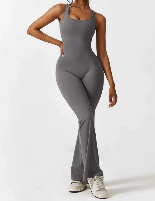 Combinaison Sans Manches à Pantalon Évasé pour Femme | Idéale pour Sport ou Loisirs