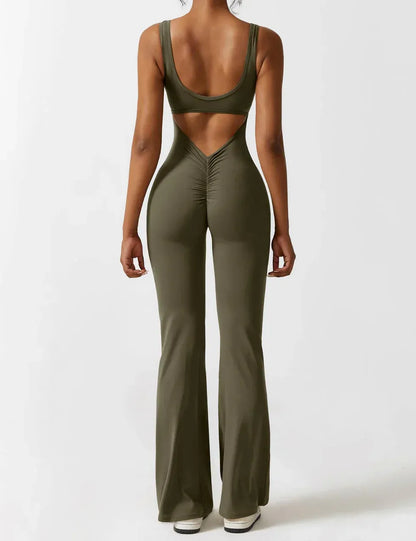 Combinaison Sans Manches à Pantalon Évasé pour Femme | Idéale pour Sport ou Loisirs