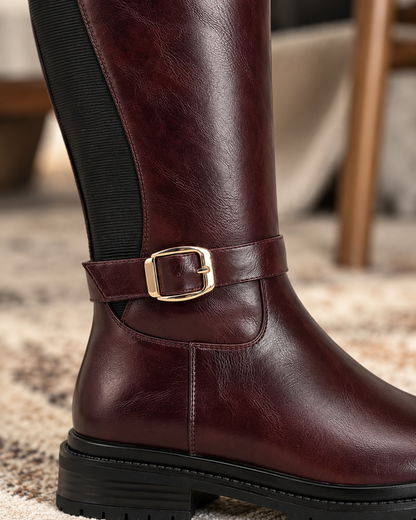 Bottes cavalières à boucle pour femmes