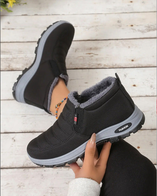 Bottes doublées à semelle épaisse pour femmes
