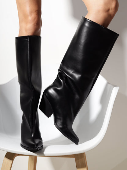 Bottes hautes à bout pointu pour femmes