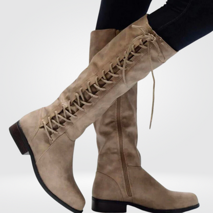 Bottes montantes à lacets pour femmes