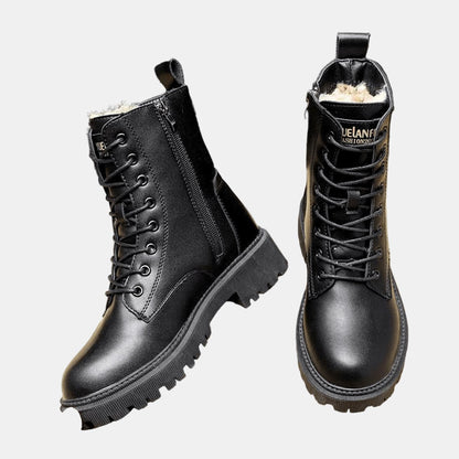 Bottines à lacets et zip pour femmes