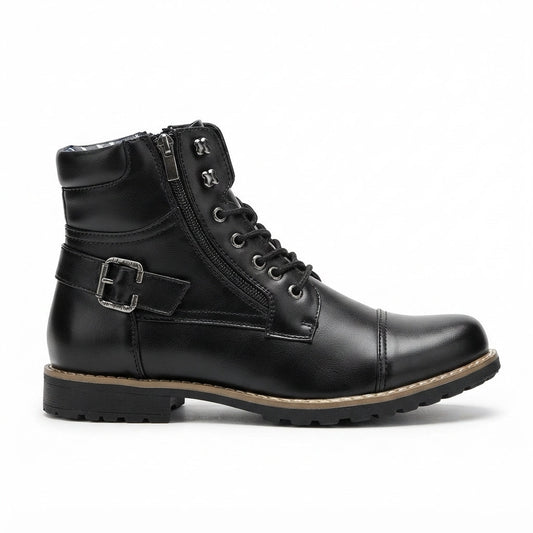 Bottines à lacets et zip pour hommes