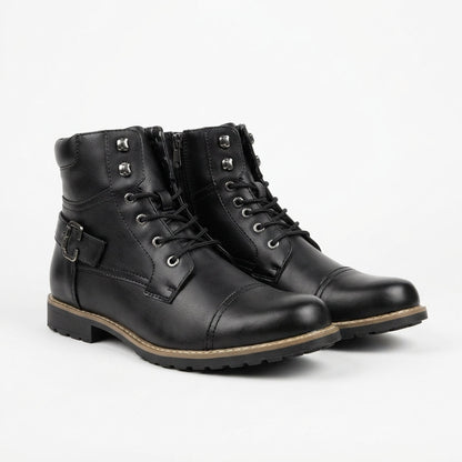 Bottines à lacets et zip pour hommes