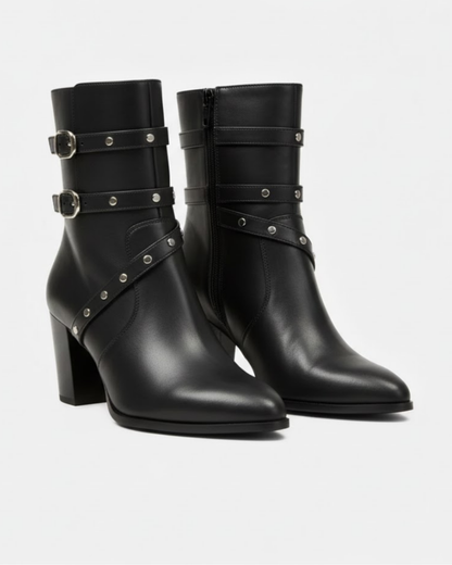 Bottines à talon et lanières pour femmes