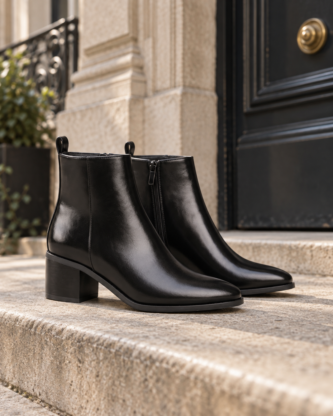Bottines à talon large pour femmes