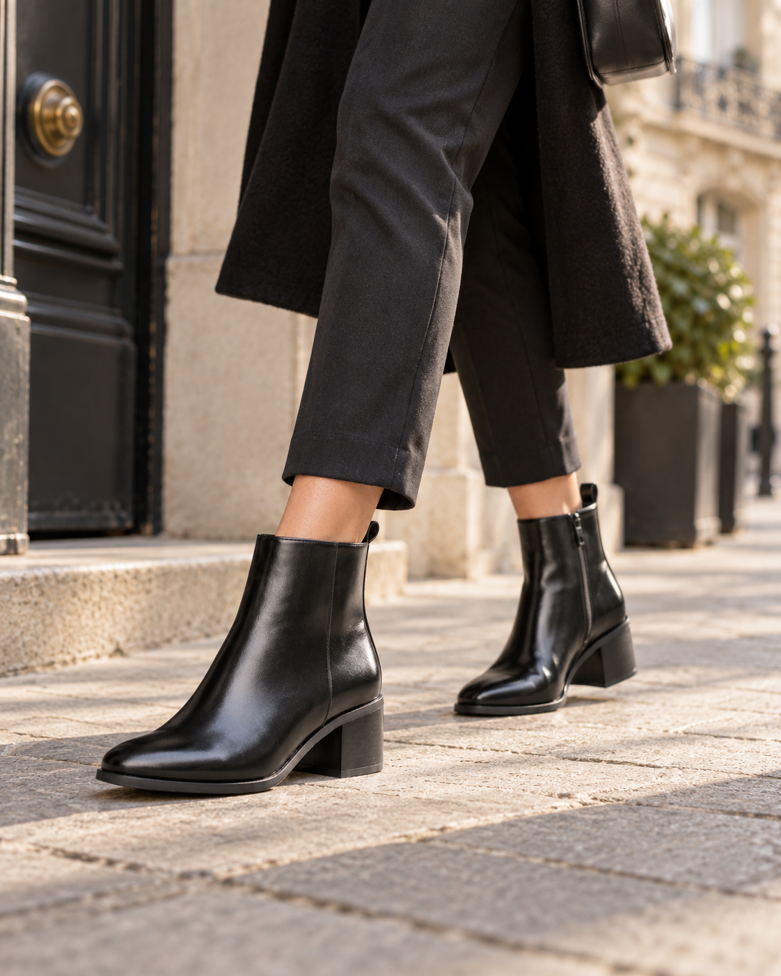 Bottines à talon large pour femmes