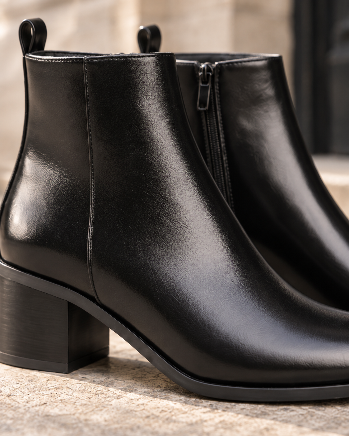 Bottines à talon large pour femmes